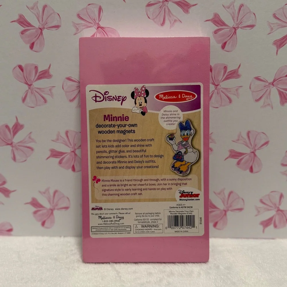 Disney Minnie Mouse‎ Daisy Duck Wooden Magnets Craft Kit Melissa Doug Ages 4+